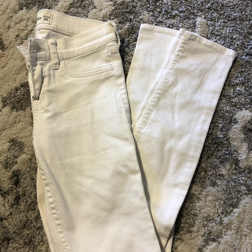 Abercrombie kids 14slim- White- skinny leg